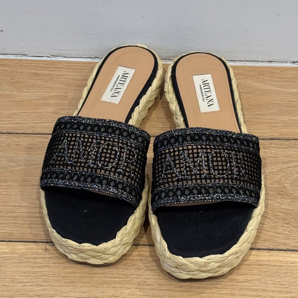 Handmade Italian Arteana Roma espadrilles sandals